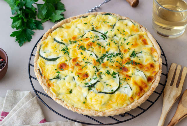 Quiche met courgette